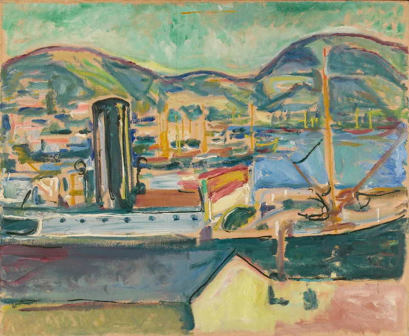 Bergenin satama - Edvard Munch