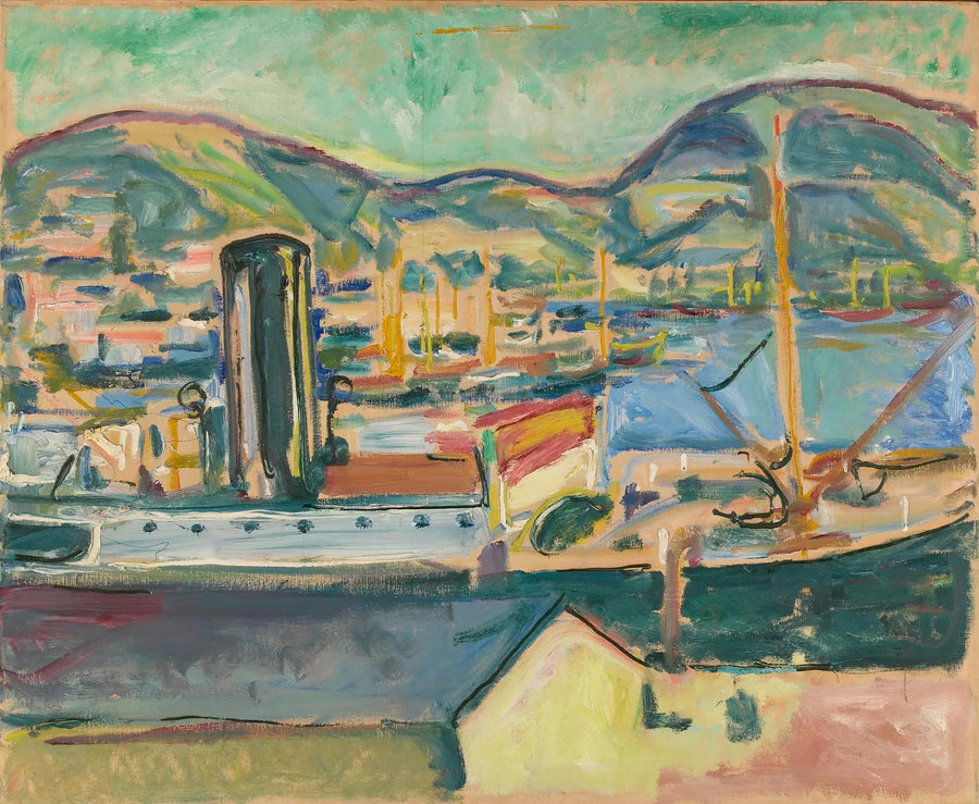Bergenin satama - Edvard Munch