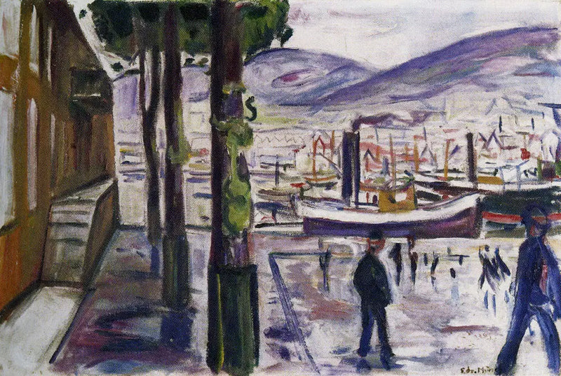 Bergenin satama - Edvard Munch