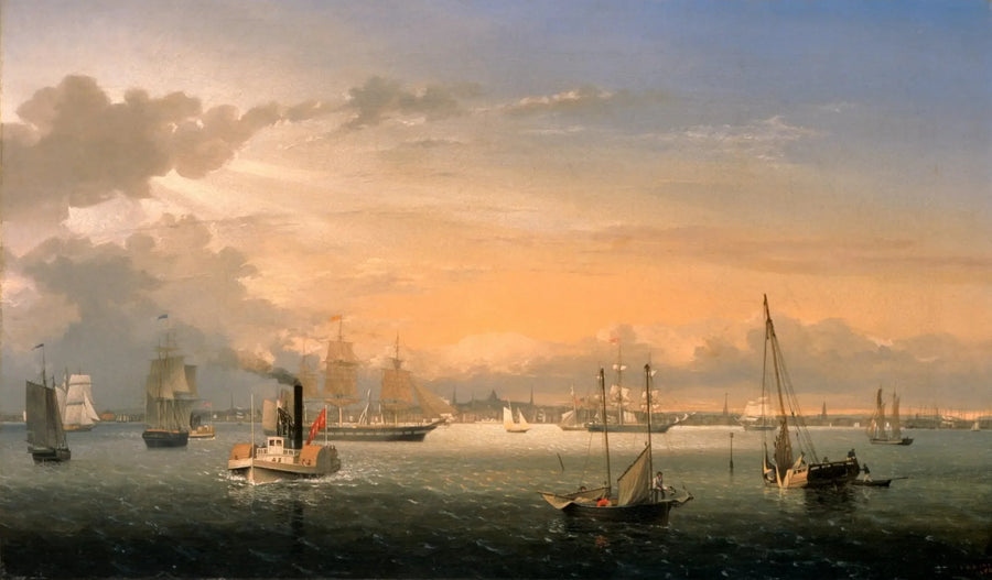 Bostonin satama - Fitz Henry Lane