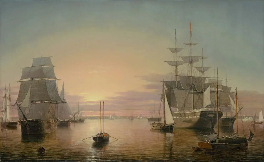 Bostonin satama - Fitz Henry Lane