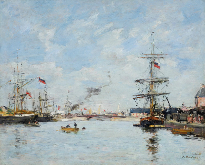 Deauville satama, korkea vuorovesi - Eugène Boudin