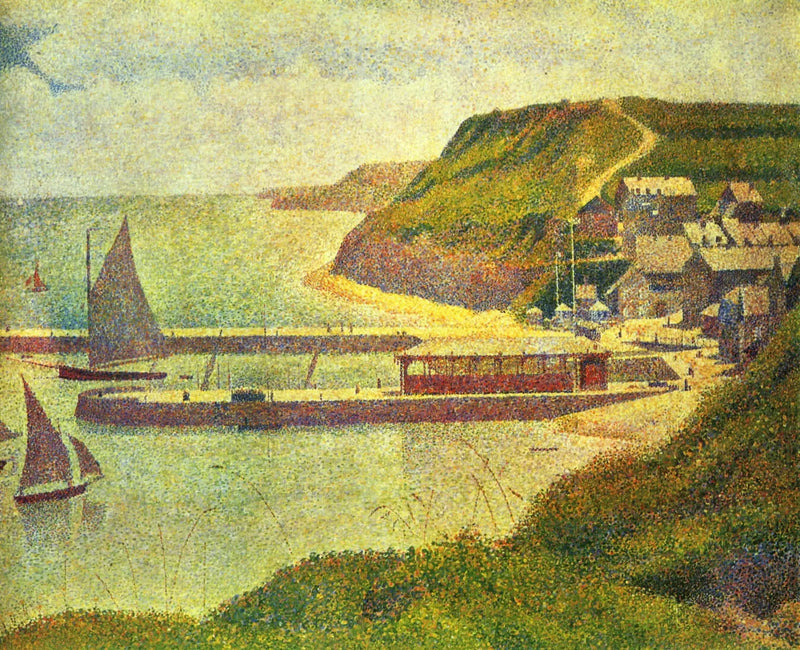 Port-en-Bessin, satama, korkea vuorovesi - Georges Seurat