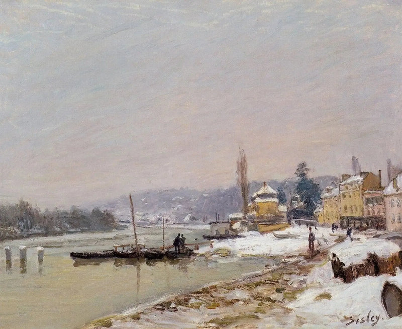 Port-Marly lumessa - Alfred Sisley