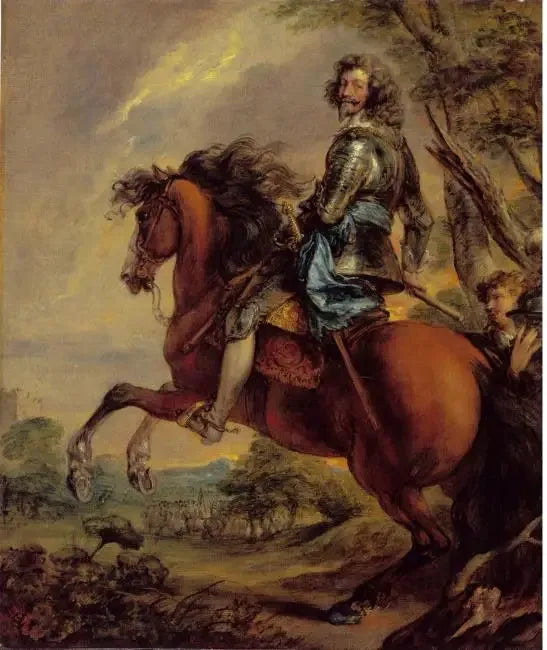 Albert de Ligne, prinssi van Arenbergin muotokuva, ratsain - Thomas Gainsborough