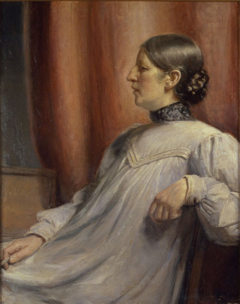 Anna Ancherin muotokuva. 1912. - Michael Peter Ancher