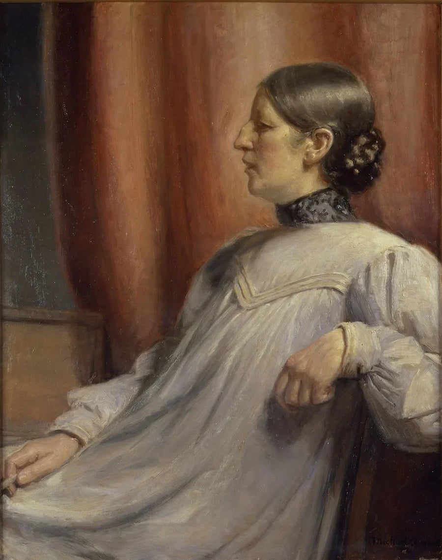 Anna Ancherin muotokuva. 1912. - Michael Peter Ancher
