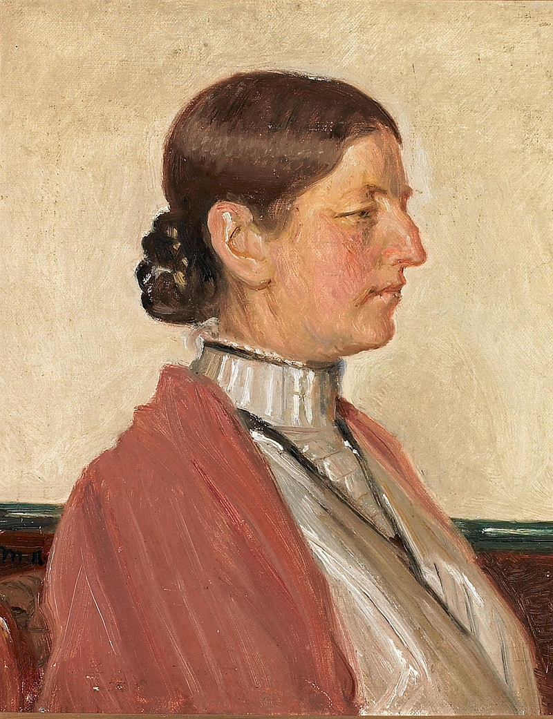 Anna Ancherin muotokuva. -Michael Peter Ancher