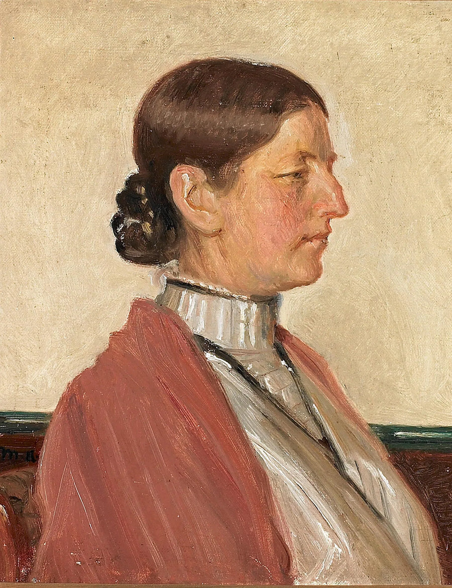 Anna Ancherin muotokuva. -Michael Peter Ancher