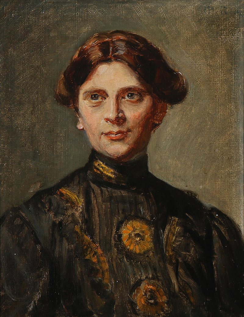 Anna Bitsch, os Saxild, muotokuva. -Michael Peter Ancher