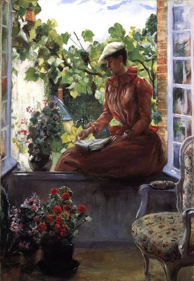 Anna Gœneutte -muotokuva béret päässä - Norbert Gœneutte