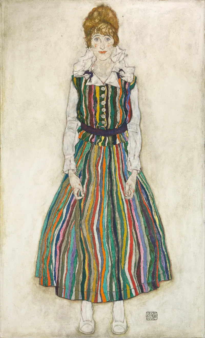 Edithin muotokuva (taiteilijan vaimo) - Egon Schiele