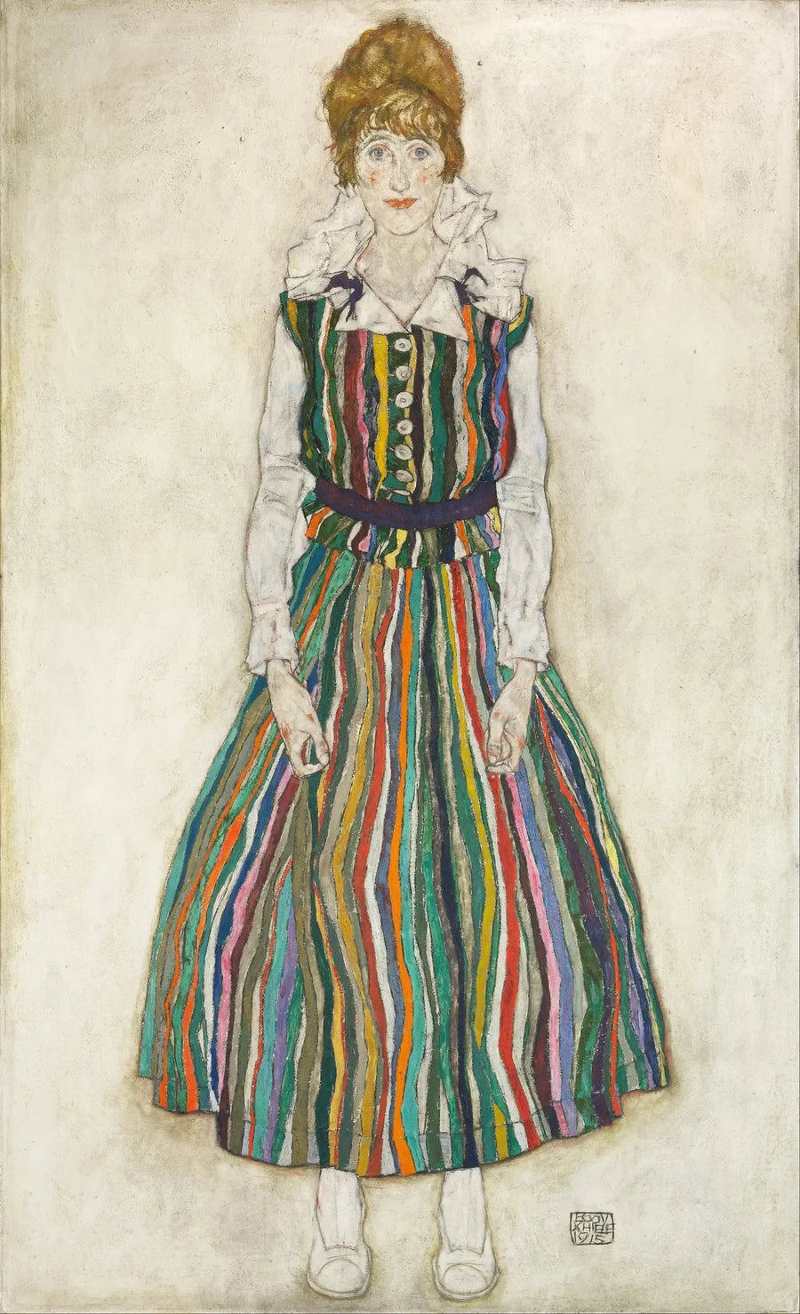 Edithin muotokuva (taiteilijan vaimo) - Egon Schiele