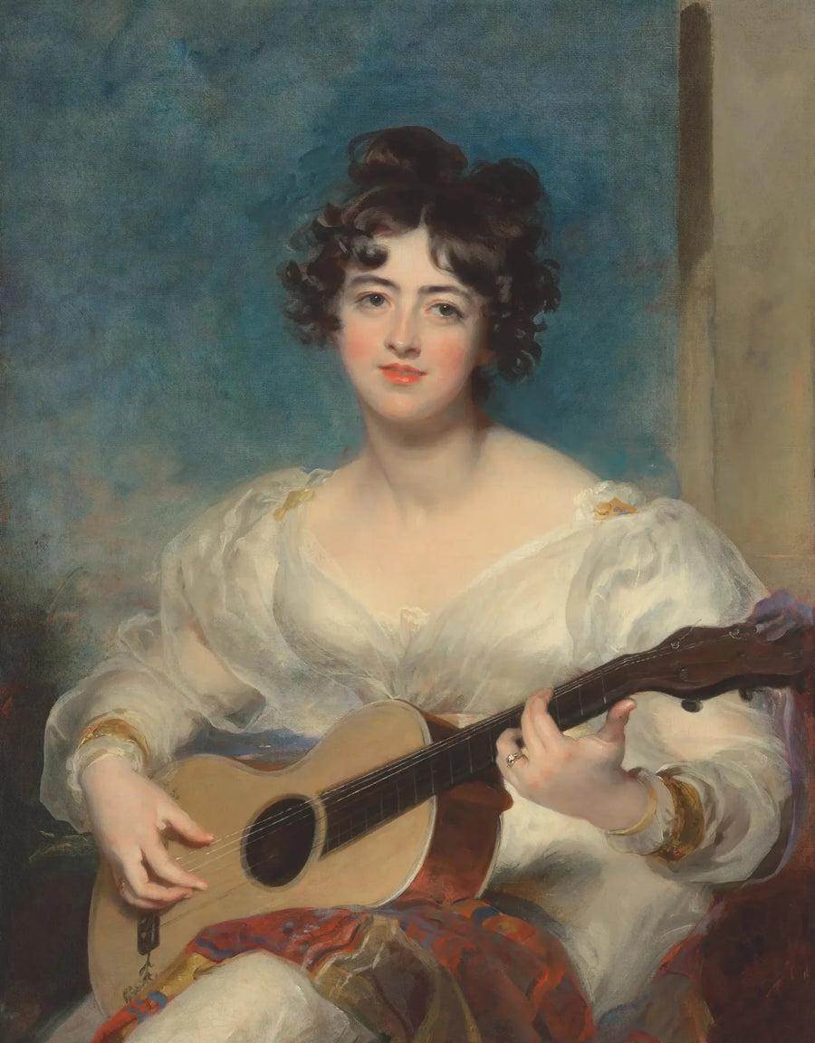 Elizabeth Blake, Lady Wallscourtin muotokuva, kitaran soittajana - Thomas Lawrence