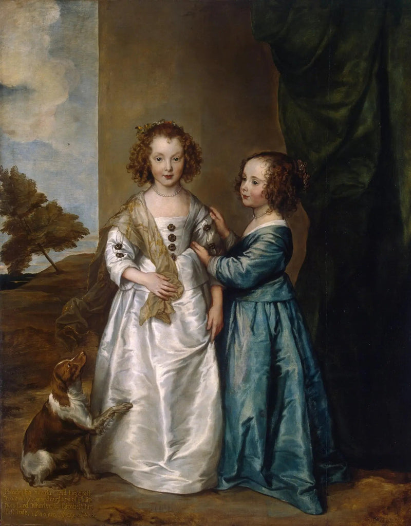 Elizabethin ja Philadelphia Whartonin muotokuva - Antoine van Dyck