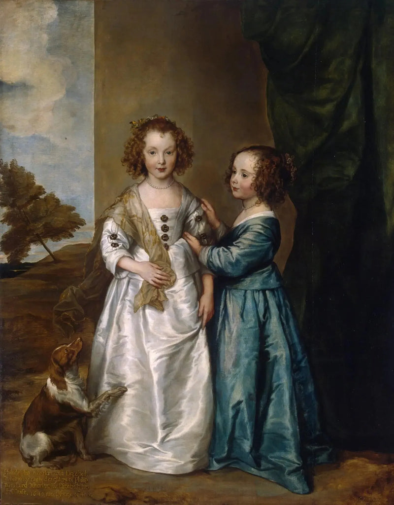 Elizabethin ja Philadelphia Whartonin muotokuva - Antoine van Dyck