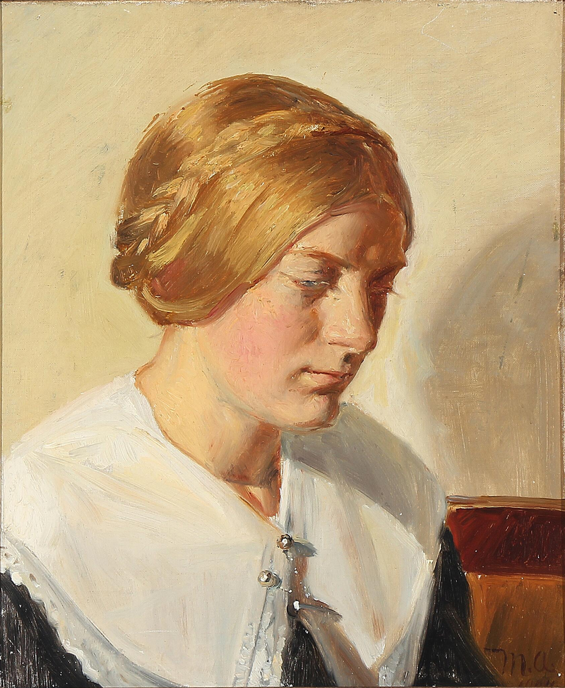 Ella Saxildin muotokuva. -Michael Peter Ancher