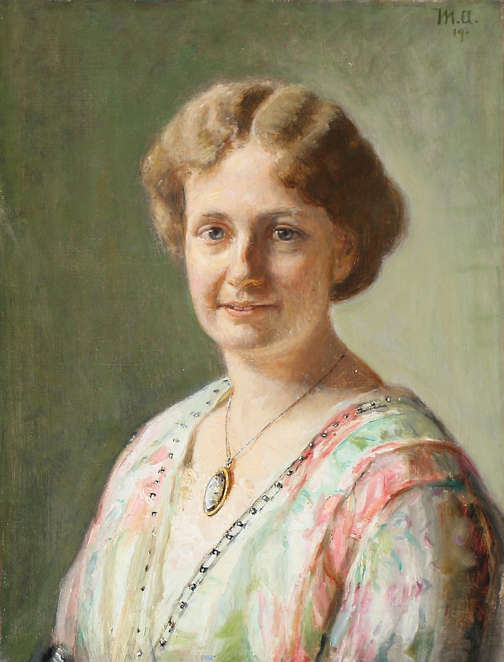 Muotokuva Else Guldbergistä, os Richter. -Michael Peter Ancher