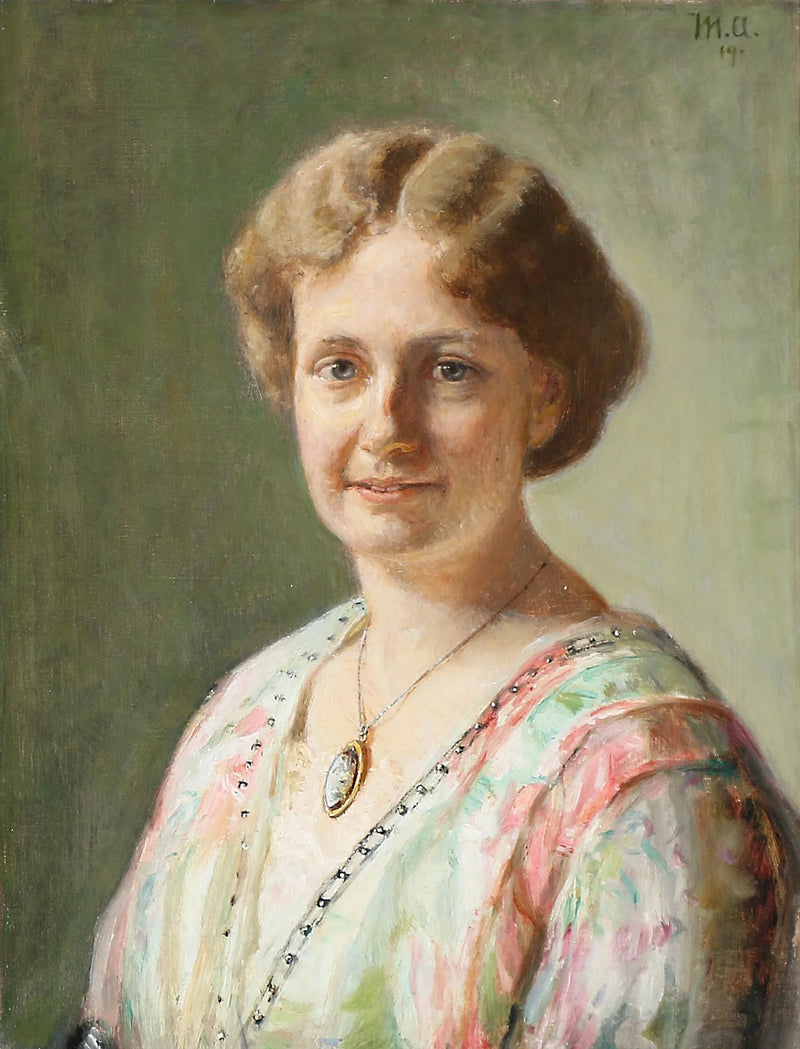 Muotokuva Else Guldbergistä, os Richter. -Michael Peter Ancher