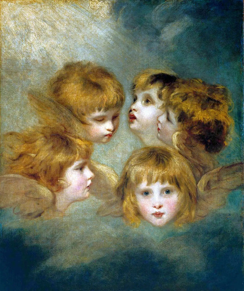 Lapsen muotokuva eri kulmista: « Enkelinpäät » - Joshua Reynolds