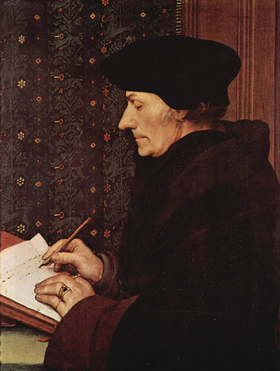 Erasmuksen muotokuva kirjoittamassa - Hans Holbein nuorempi