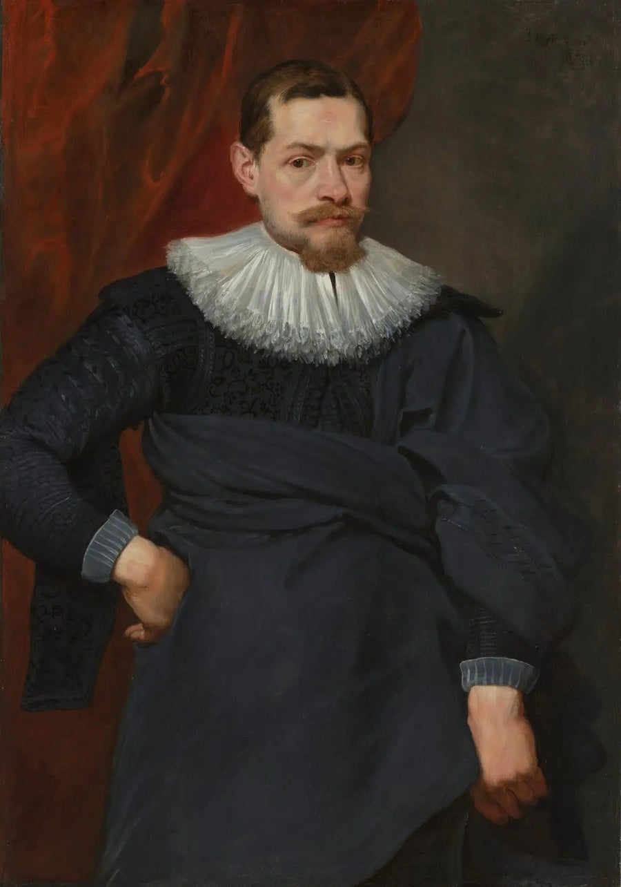 Miehen muotokuva mansikkana, ei tärkätty - Antoine van Dyck