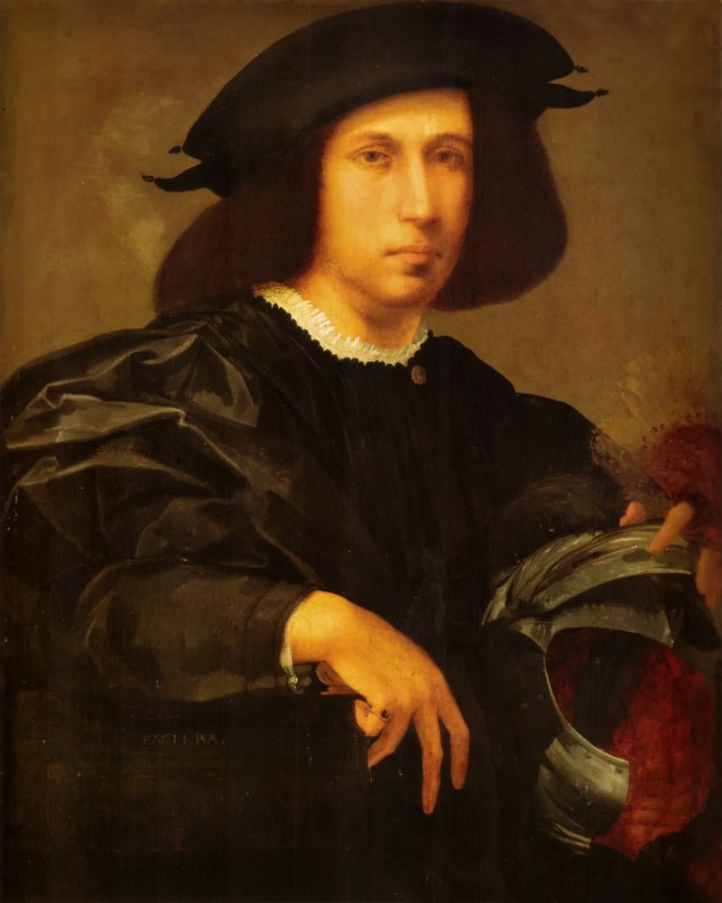Miehen muotokuva kypärä päässä - Rosso Fiorentino