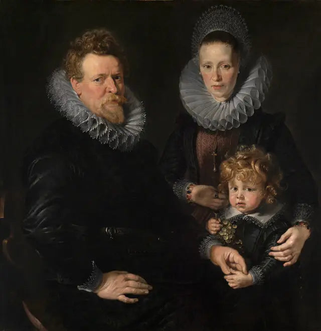 Naimisissa olevan parin ja lapsen muotokuva - Peter Paul Rubens