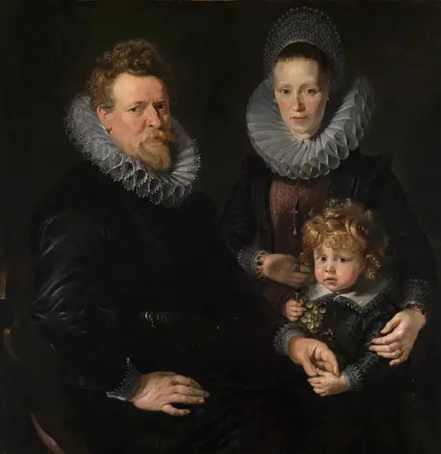 Naimisissa olevan parin ja lapsen muotokuva - Peter Paul Rubens