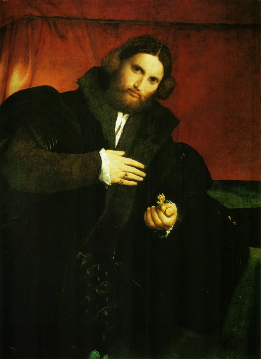 Henkilökuva leijonankynnen kanssa - Lorenzo Lotto