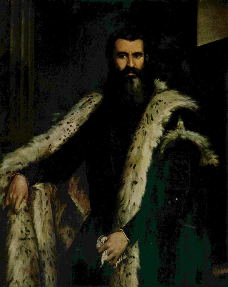 Henkilökuva herrasmiehestä turkissa - Paul Véronèse