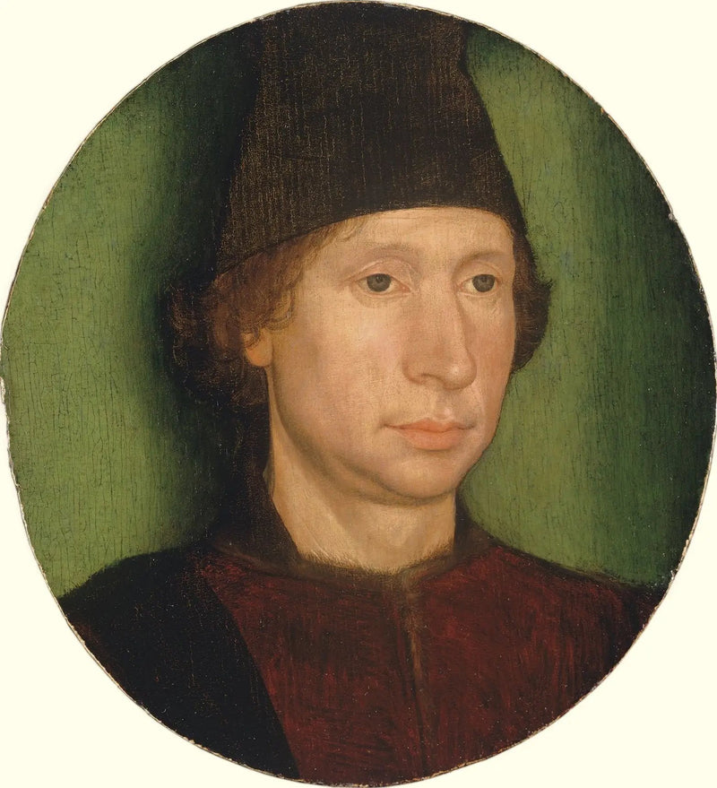 Miehen muotokuva mustassa lippiksessä - Hans Memling