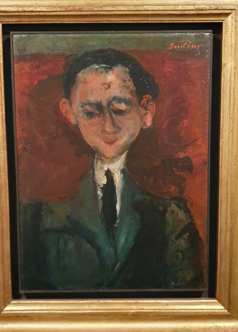 Miehen muotokuva mustassa kravattissa - Chaim Soutine