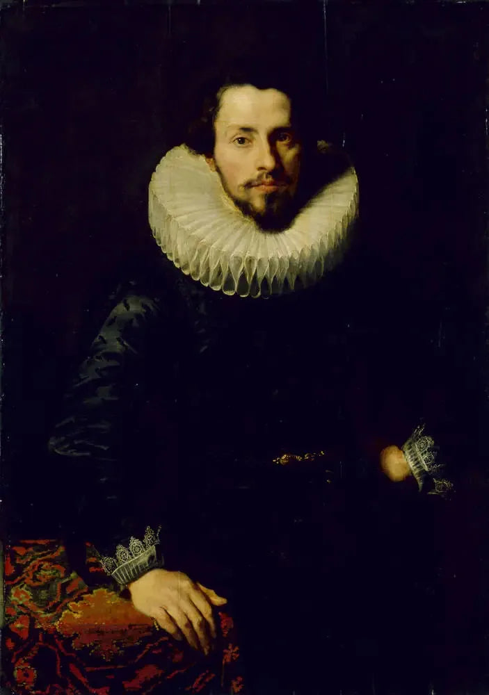 Miehen muotokuva pöydän ääressä - Antoine van Dyck