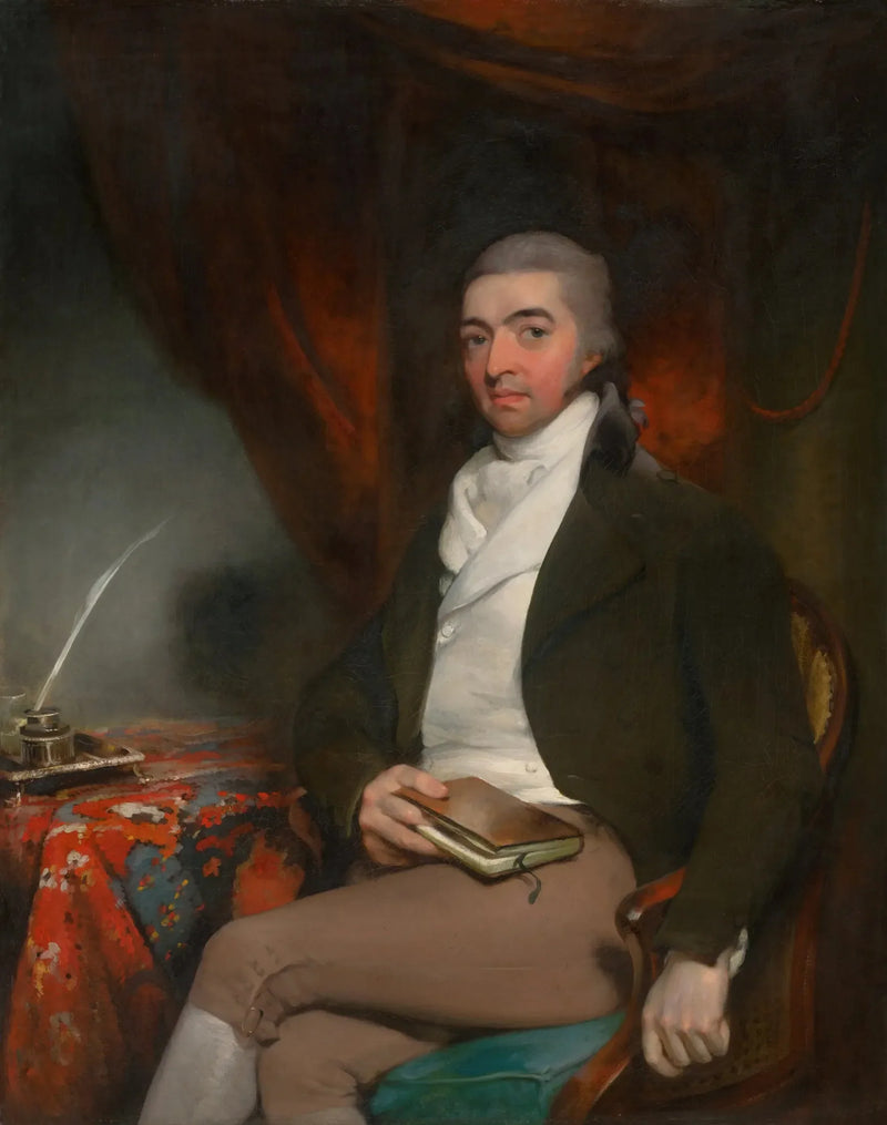 Miehen muotokuva istumassa kirjan kanssa - Thomas Lawrence