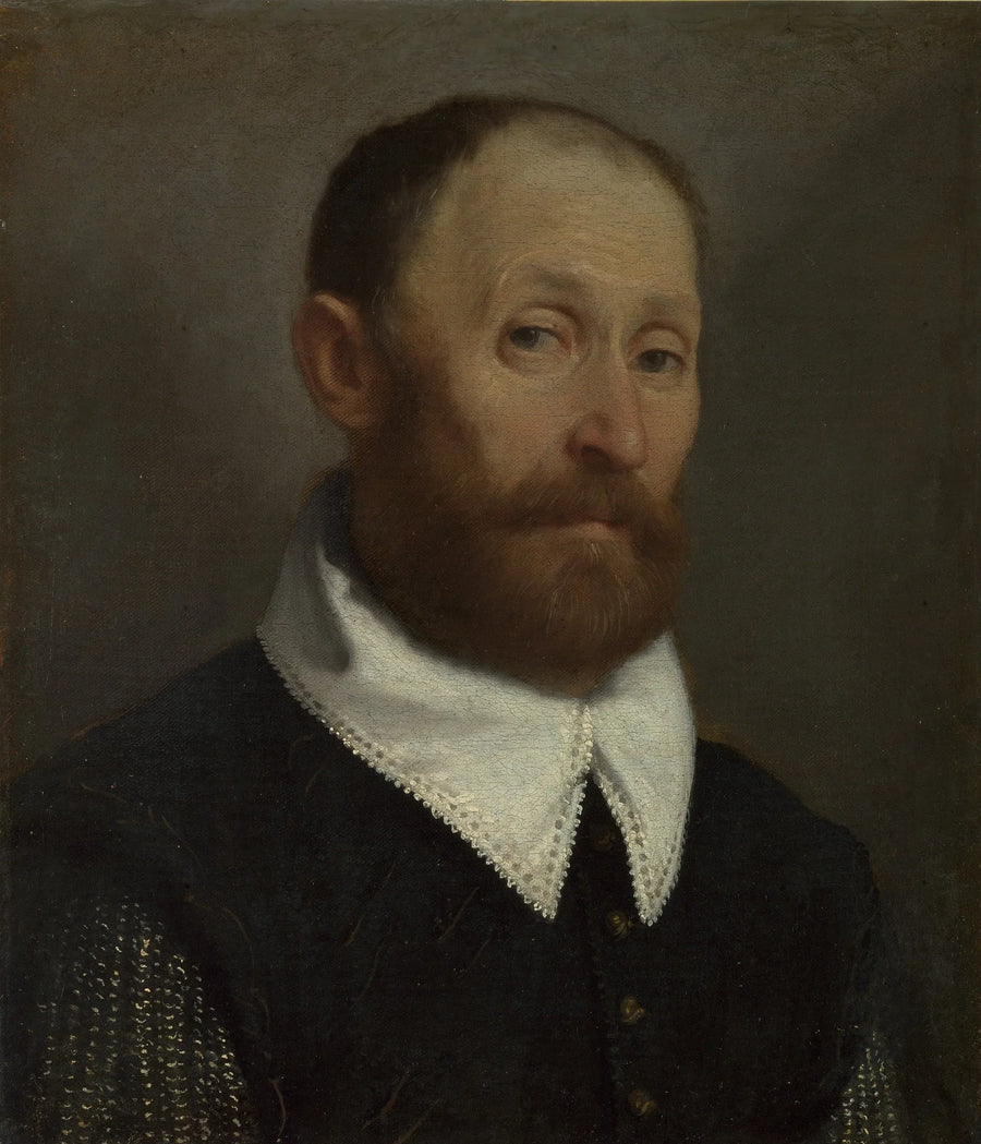 Miehen muotokuva kulmat koholla - Giovanni Battista Moroni