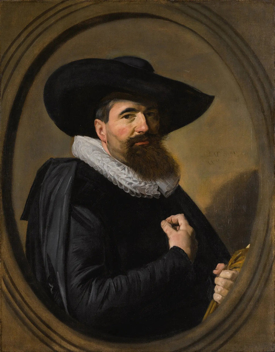 Miehen muotokuva hatussa ja kauluksella - Frans Hals