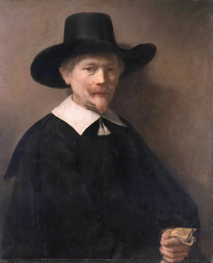 Miehen muotokuva hanskat kädessä - Rembrandt