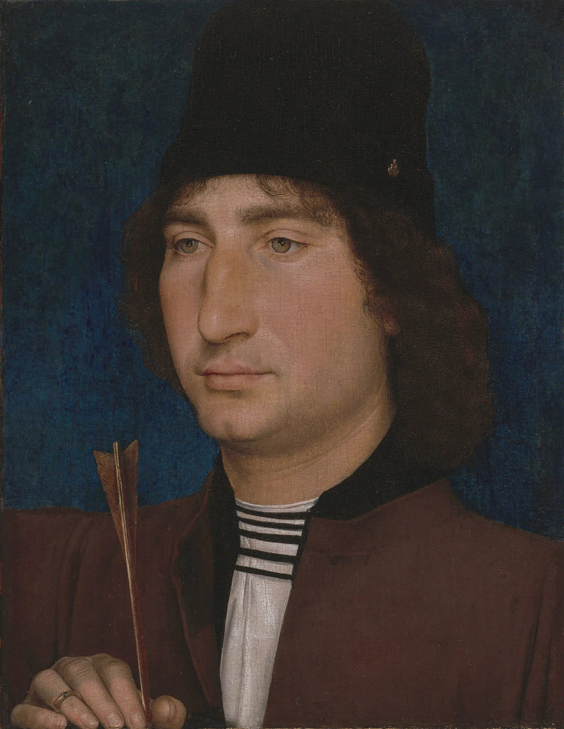 Miehen muotokuva nuolen kanssa - Hans Memling
