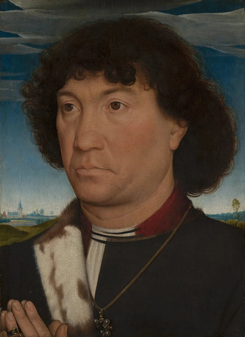 Lespinette-Perheen miehen muotokuva - Hans Memling