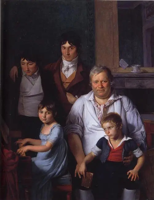 Miehen ja hänen lastensa muotokuva - Jacques-Louis David