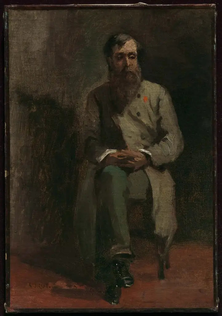 Miehen muotokuva - Jean-Baptiste Camille Corot
