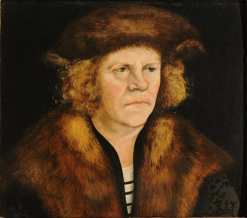 Muotokuva miehestä, joka pitää turkistakkia - Lucas Cranach vanhempi