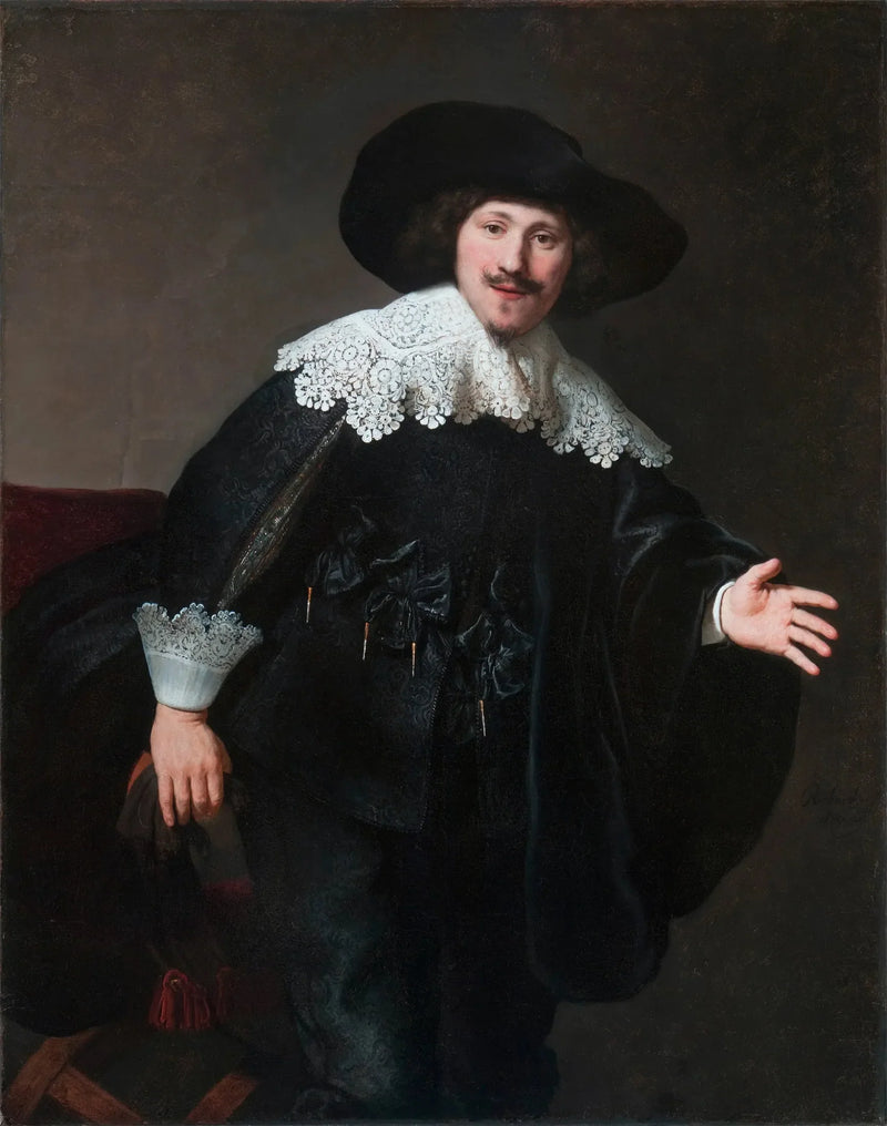 Miehen muotokuva nousemassa paikaltaan - Rembrandt