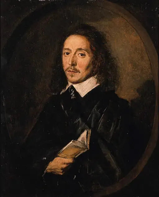 Miehen muotokuva, joka pitää auki olevaa kirjaa - Frans Hals
