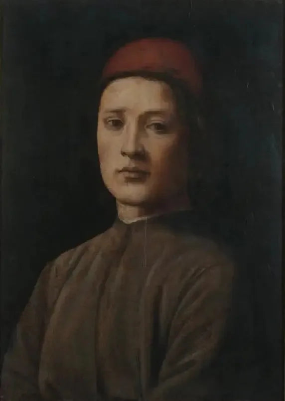 Nuoren miehen muotokuva punainen beretä - Filippino Lippi