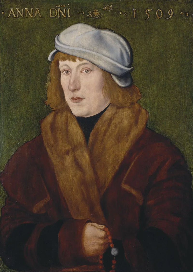 Nuoren miehen muotokuva rukoilevalla rukousnauhalla - Hans Baldung Grien