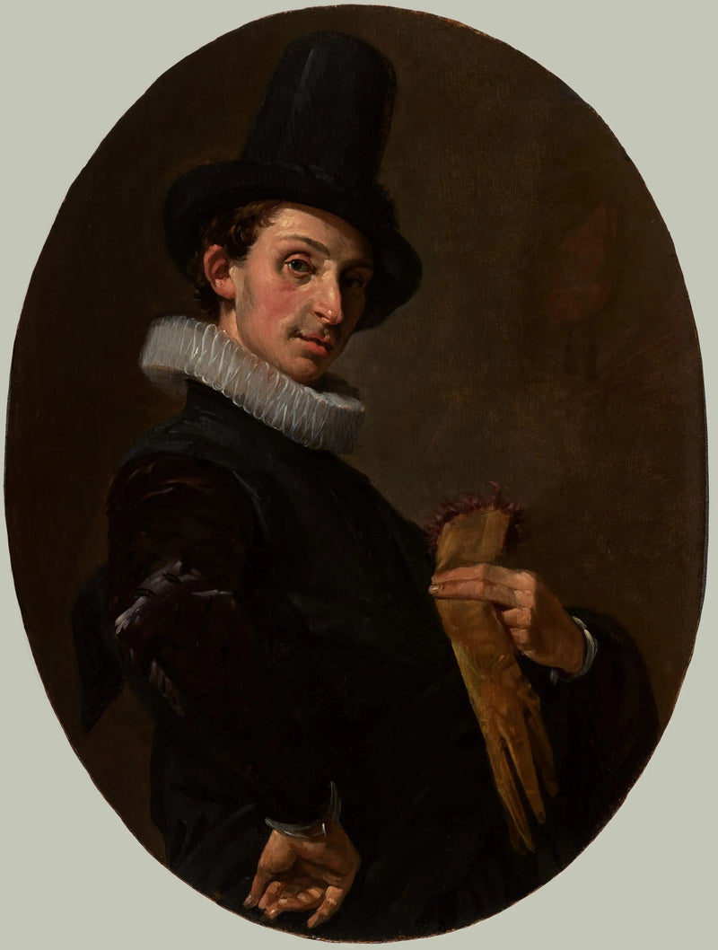 Nuoren miehen muotokuva käsineiden kanssa - Frans Hals