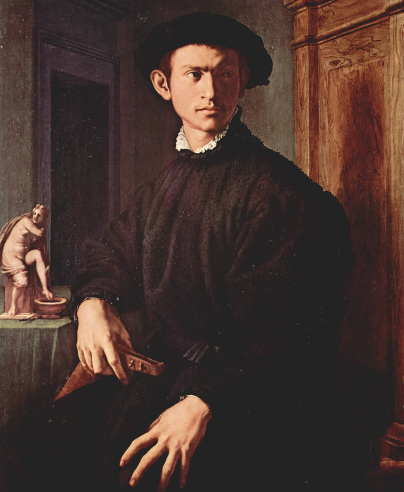 Nuoren miehen muotokuva luteun kanssa - Bronzino