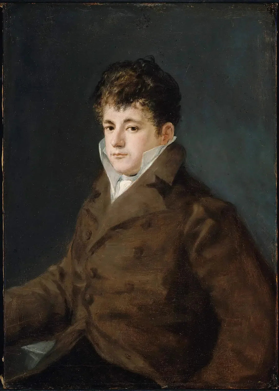 Nuoren miehen muotokuva ruskeassa, ehkä Javier Goya - Francisco de Goya